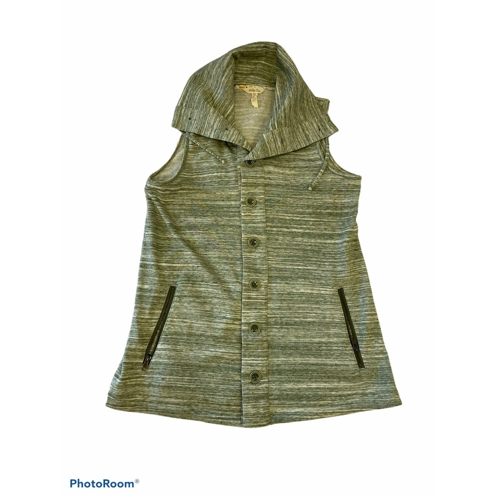 Matilda Jane Women's Size S Small Green‎ Button Knit Out the Door Vest SI10